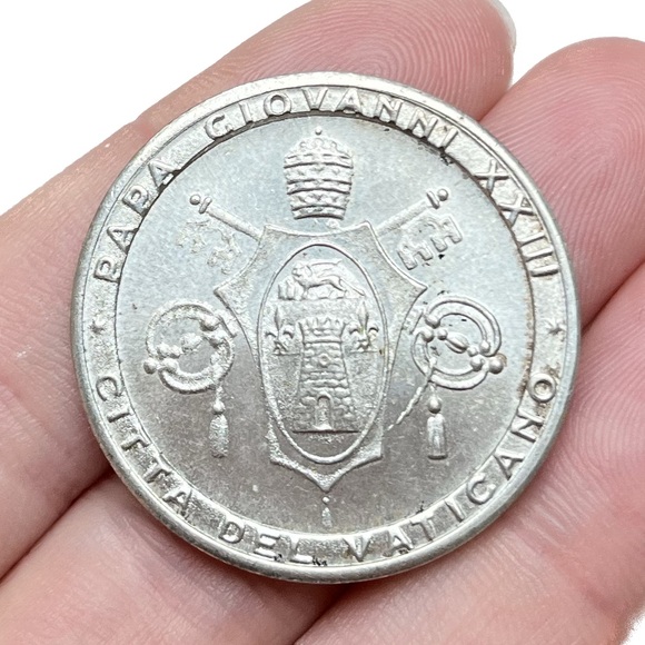 *RARE* Vatican City SILVER Pope John XXIII Commemorative Portrait Medal / Coin - Picture 2 of 2